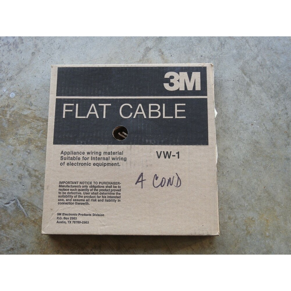3M Flat Appliance Cable 8132/4 VW-1  100ft